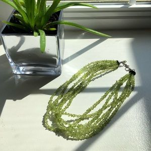 Beaded multi strand necklace
